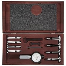 Starrett 82CZ Dial Bore Gauge Complete Set, 0.560-1.565" Range, 0.0001" Graduation