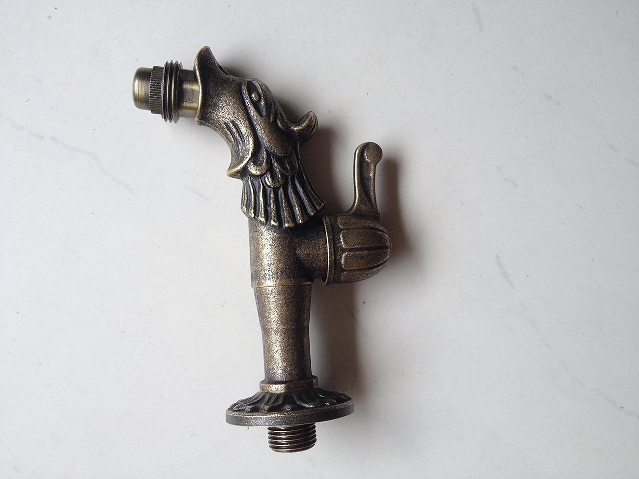 Dragon Animal Shape Garden Bibcock Rural Style Antique Bronze Dragon