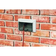 Arlington DHB1BRC-1 Outdoor Electrical Box for New Brick Construction, Brown Box/Clear Cover, Horizontal/1-Gang