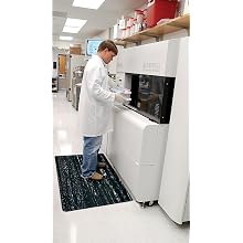 Wearwell PVC 419 UltraSoft Tile-Top Anti-Microbial Mat, Safety Beveled Edges, for Dry Areas, Gray