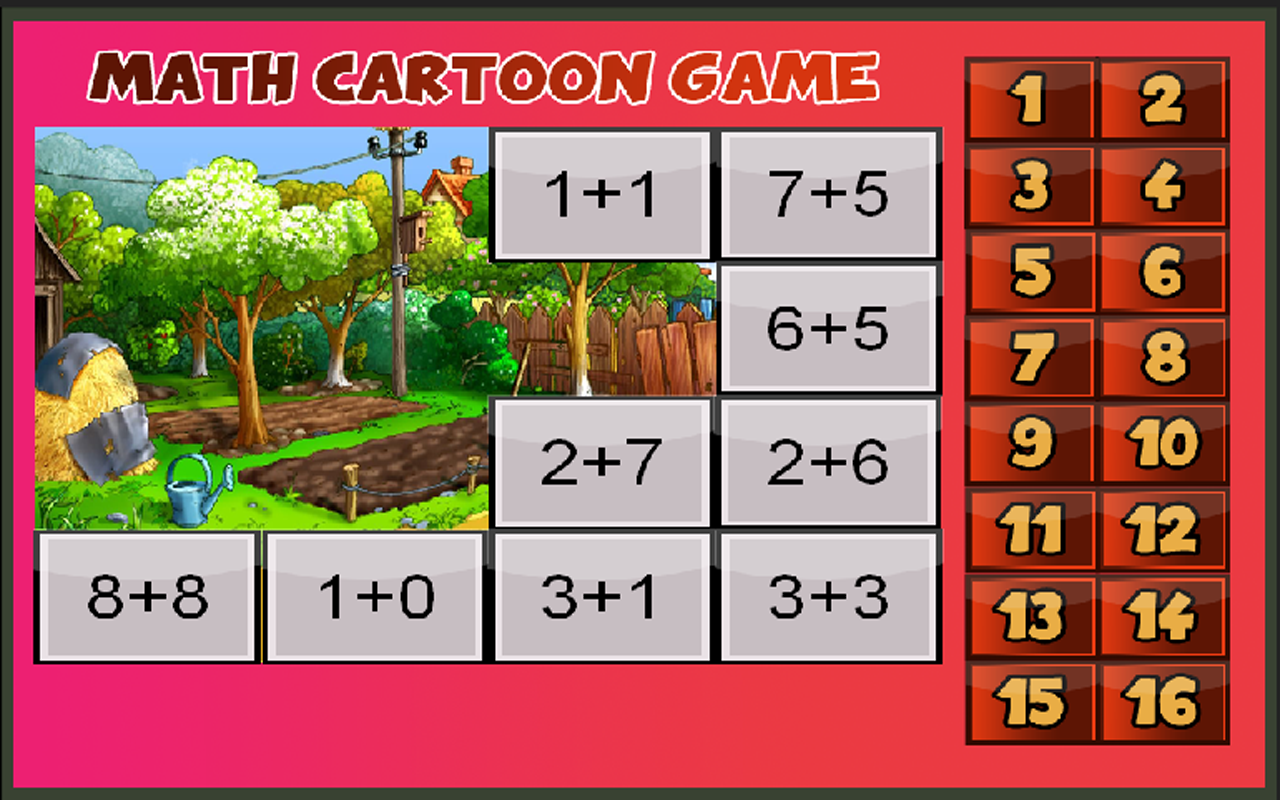 Math Cartoon Game Appstore for Android