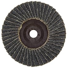 Merit Mini Powerflex Abrasive Flap Disc, Type 27, Metal Hub Quick Change (Asymmetrical), Fiber Backing, Zirconia Alumina