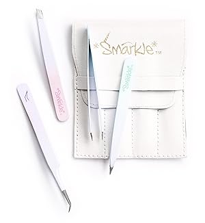 Professional Unicorns Tweezer Set 4 Tweezers Case Facial Ear