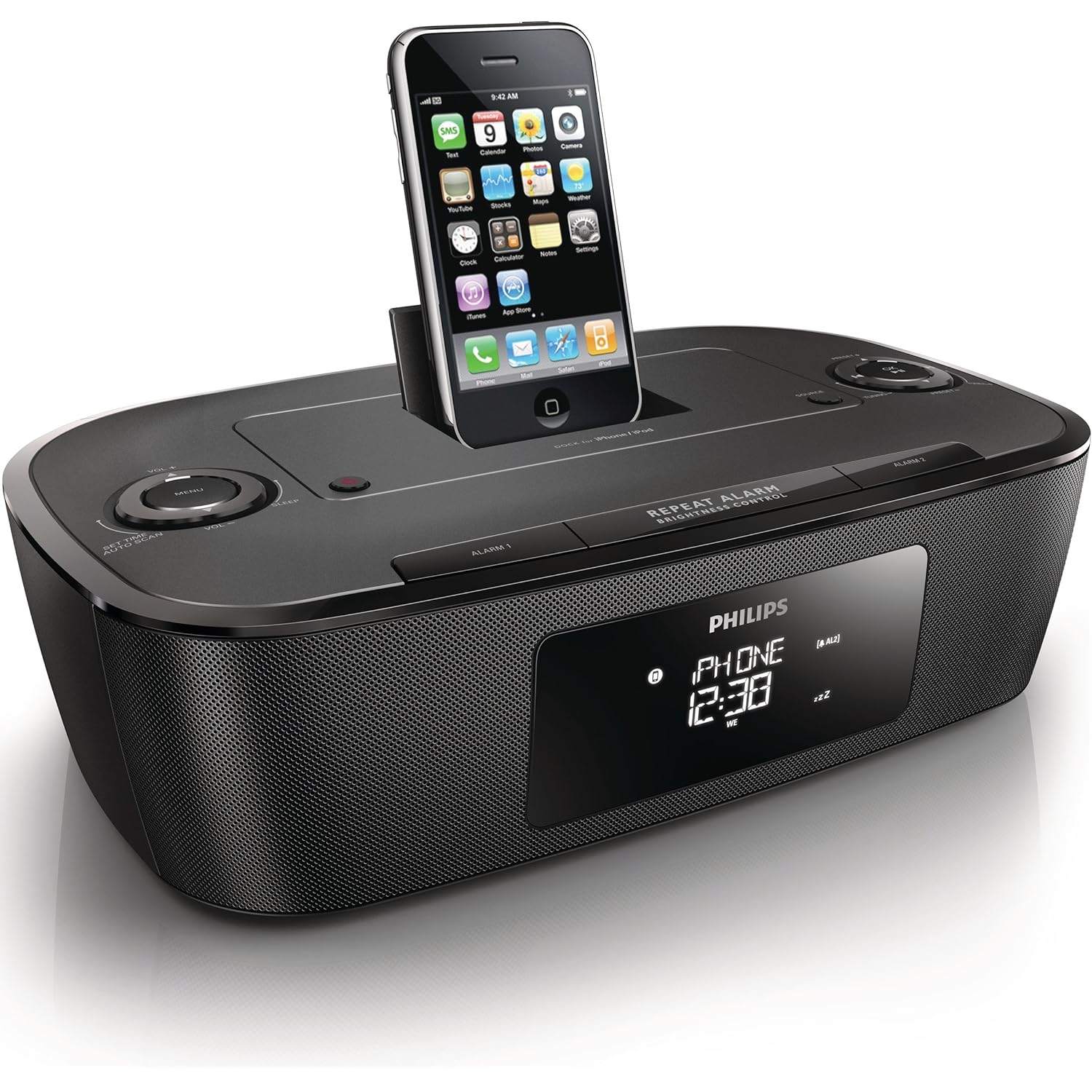 PHILIPS DAB CLOCK RADIO FOR IPOD TOUCH IPHONE 3GS/4/4S DOCKING STATION