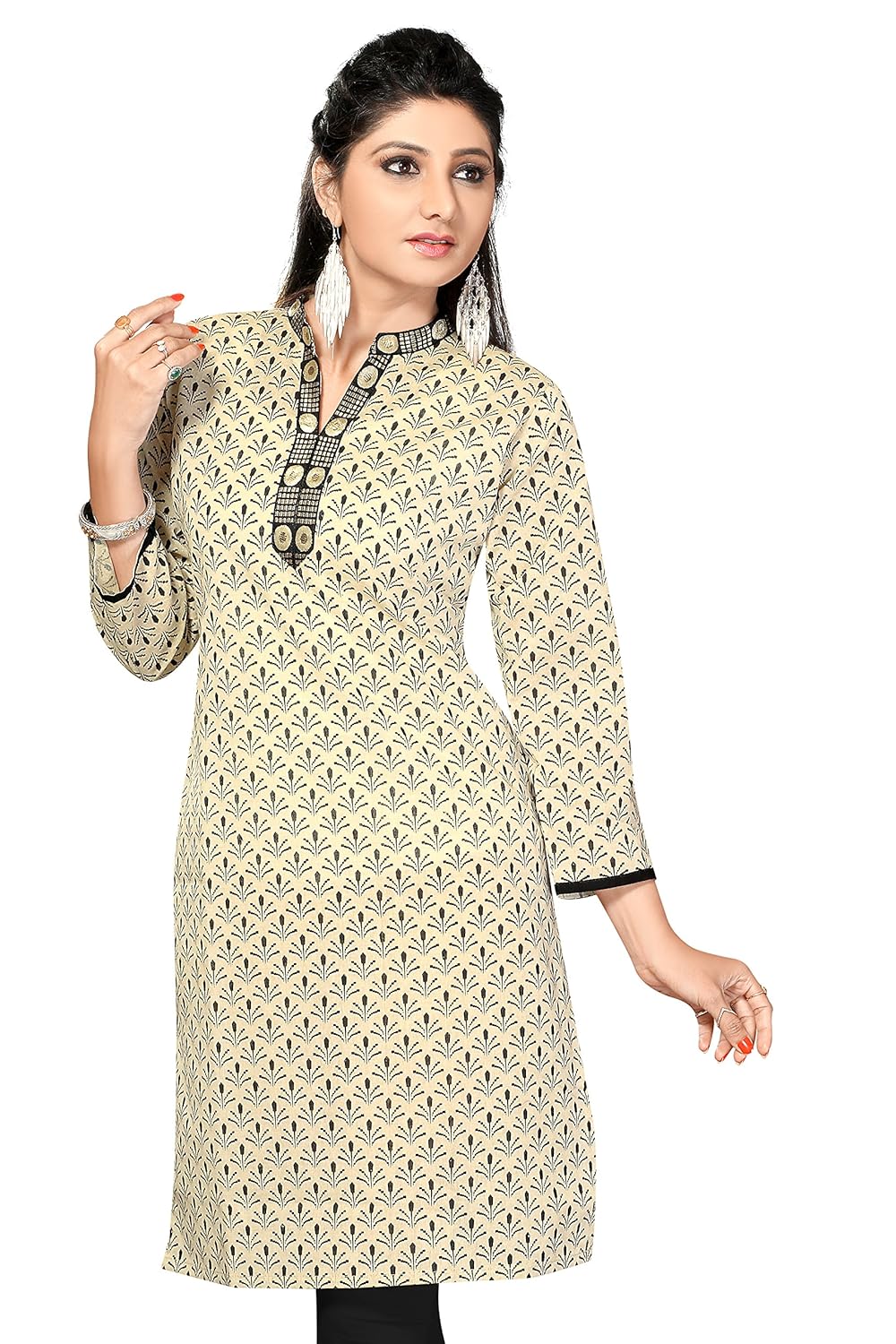 Cotton long long Pakistani fancy Kurtis available at Amazon for Rs.549