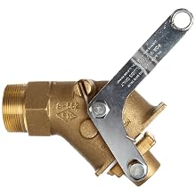 Justrite 08552 Brass Self-Closing Drum Gate Valve, 2" NPT Male
