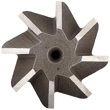 Niagara Cutter CH126 Single Angle Shank Type Chamfering Cutter, High Speed Steel, Uncoated (Bright), Weldon Shank, 45 Degree Angle, 3/4" Cutter Diameter, 8 Tooth, 3/16" Width