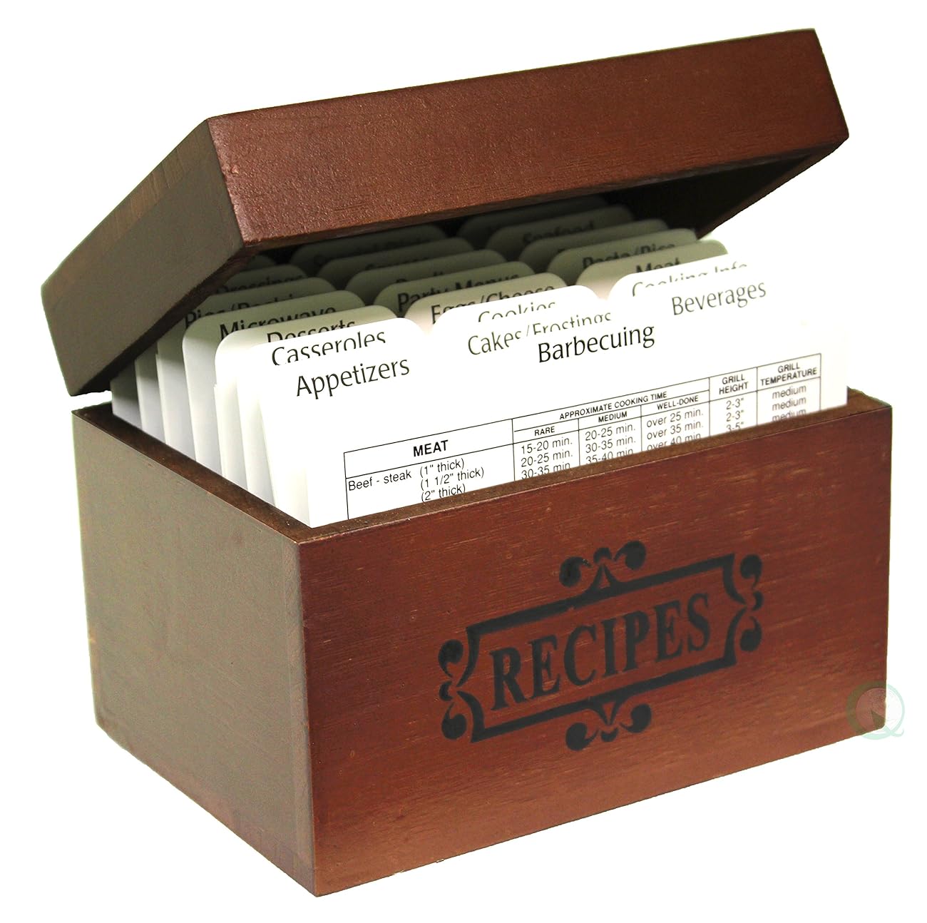 Vintiquewise(TM) Wooden Recipe Box