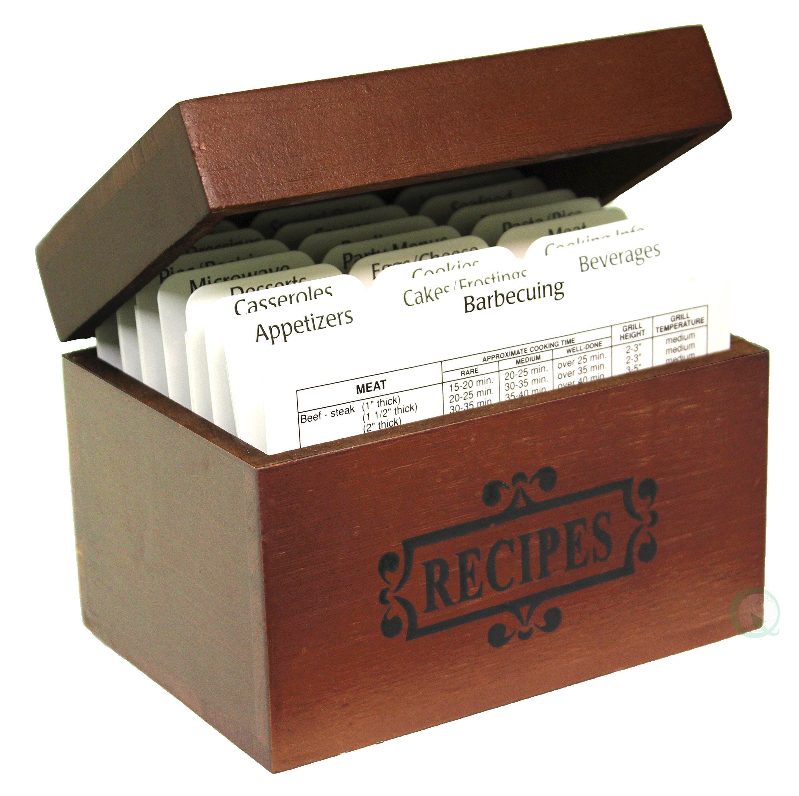Vintiquewise(TM) Wooden Recipe Box
