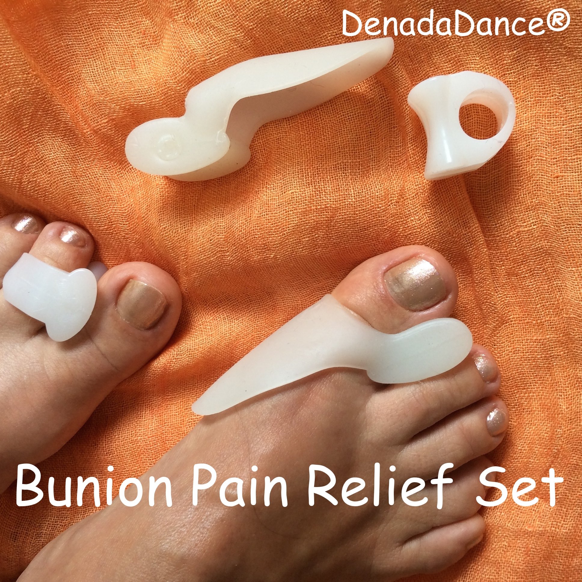 1 Bunion Relief 2 Big Toe Protectors & 2 Toe Spacers For Bunions