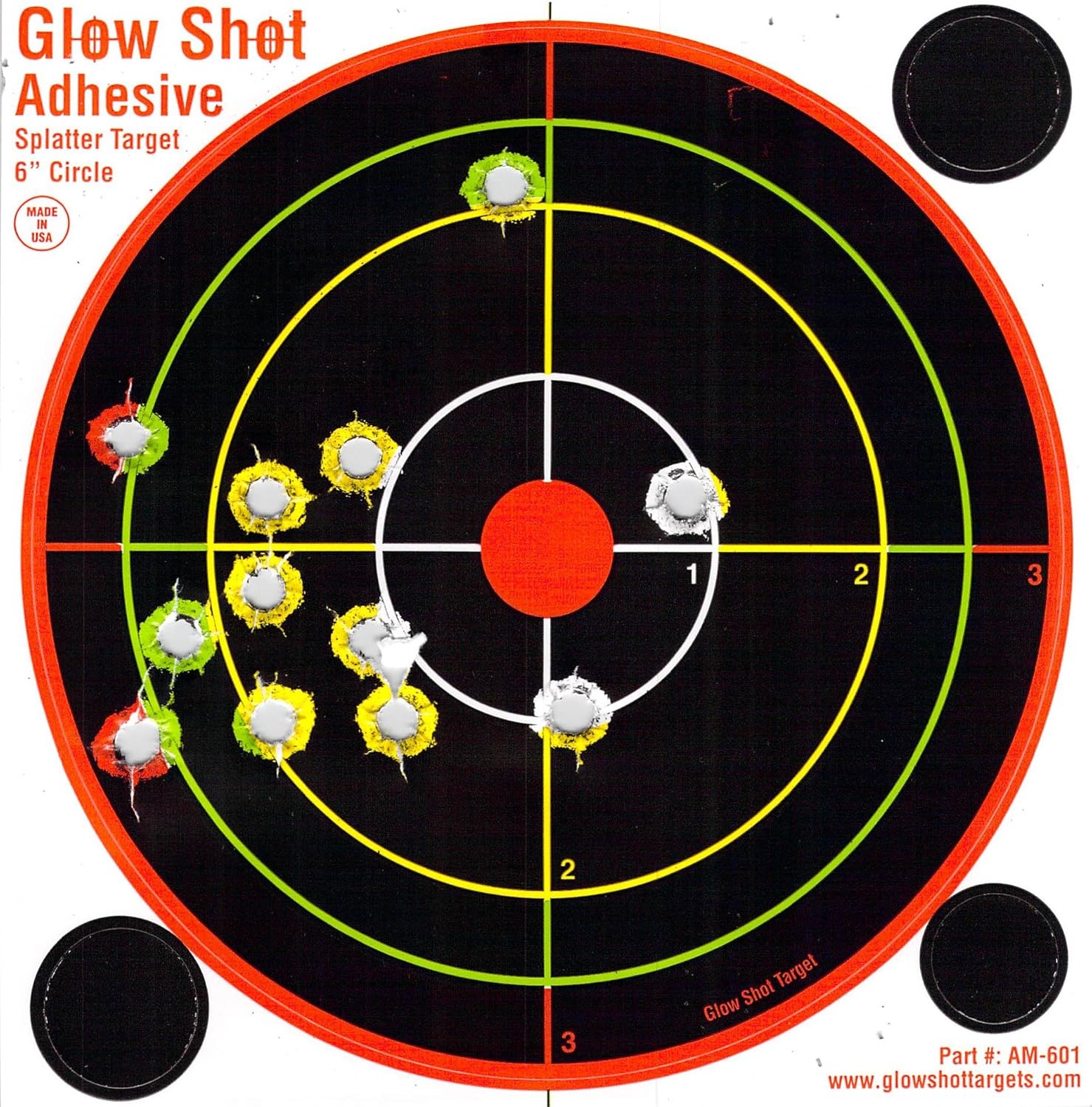 Targets 60 Pack 6" Reactive Splatter Gun And Glowshot Adhesive Glow