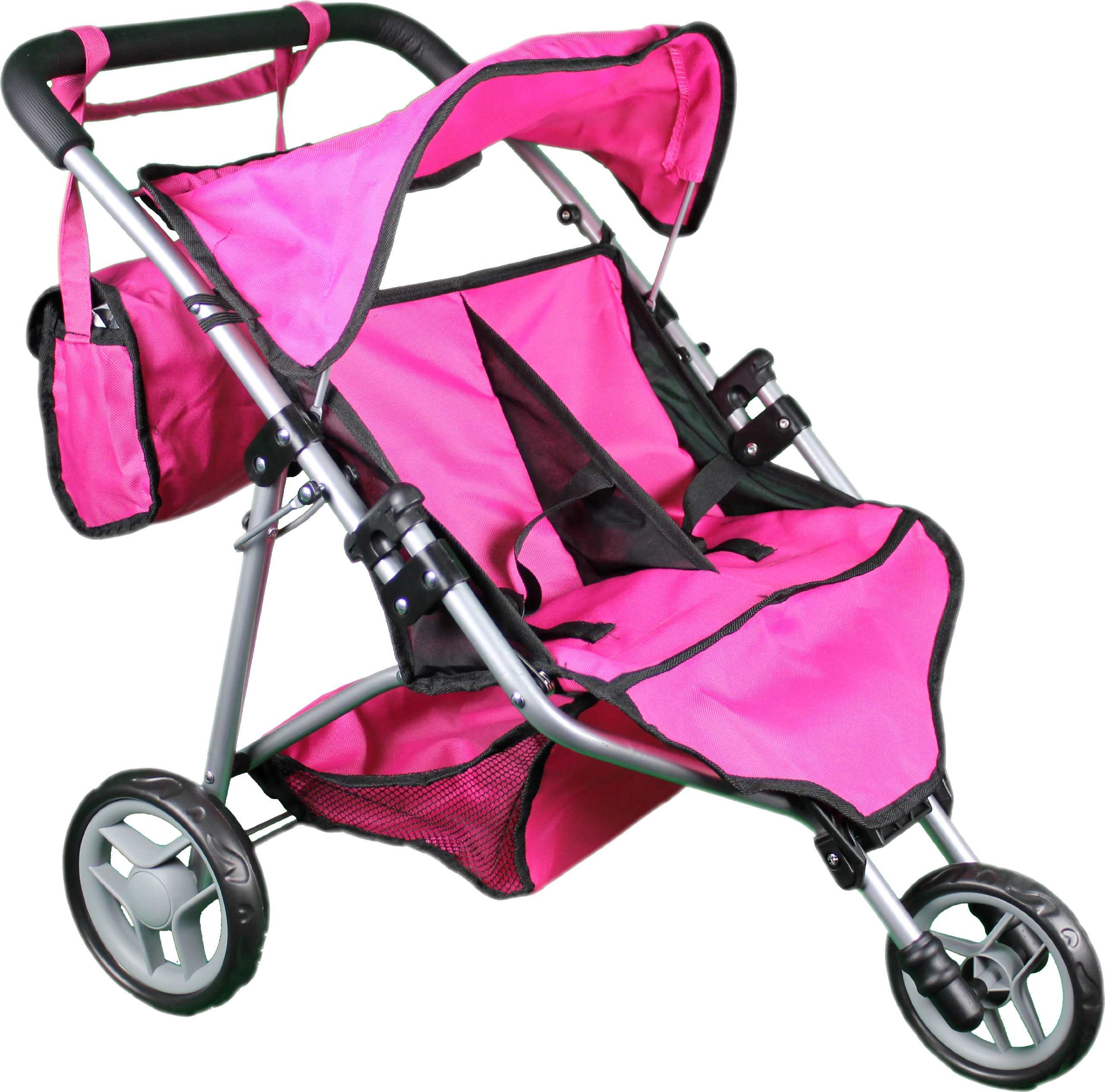 Mommy Me Twin Doll Stroller with Free Carriage Bag Hot Pink eBay