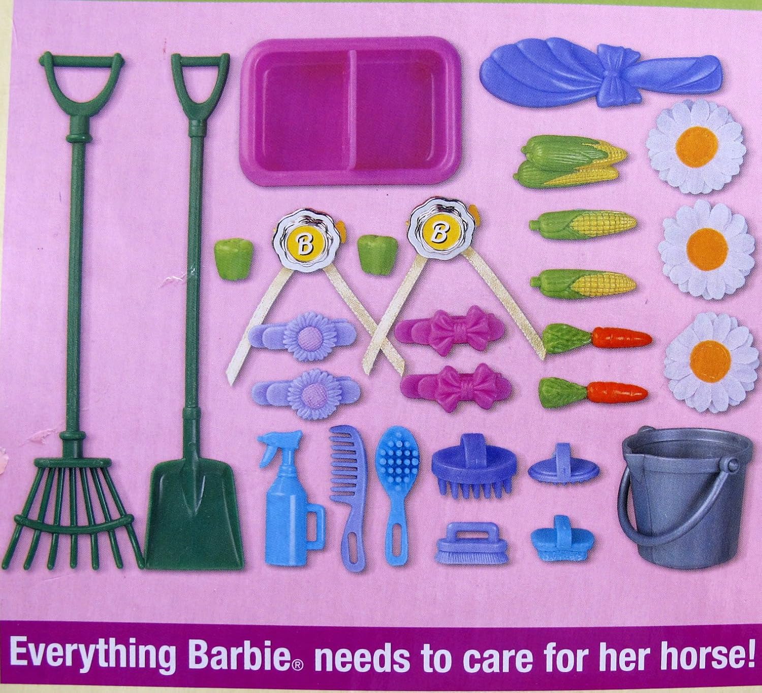 Купить Barbie HORSE RIDING STABLE GIFT SET w HORSE, STABLE & More