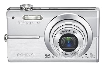 Olympus FE370 8MP Digital Camera with 5x Optical Dual Image Stabilized Zoom (Silver)