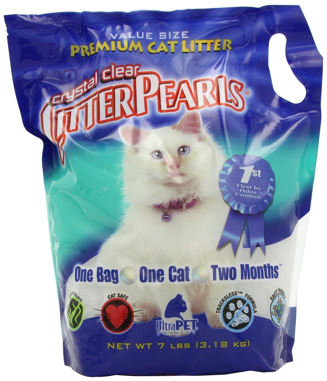 Ultra Pet Cat Litter Pearls (Original) Crystal Clear, 7Pound Package