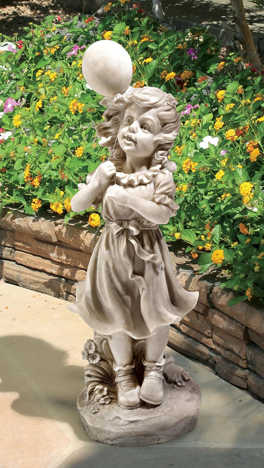 Little Girl Garden Statue Playing, Reading & Dancing All Children
