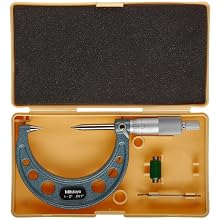 Mitutoyo Point Micrometer, Ratchet Stop, Inch
