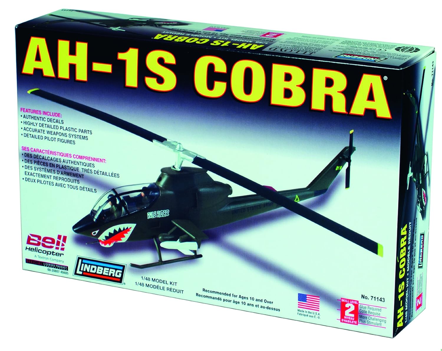 1/48 Bell Helicopter AH1S Cobra Model Kit by Lindberg 71143 FREE SHIPPING