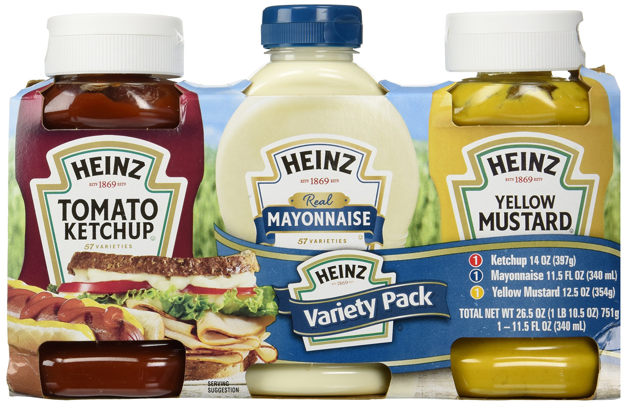 Galleon Heinz Pinic Pack With Ketchup, Mustard And Relish, 3 Ct