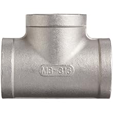 Stainless Steel 316 Cast Pipe Fitting, Tee, Class 150, NPT Female