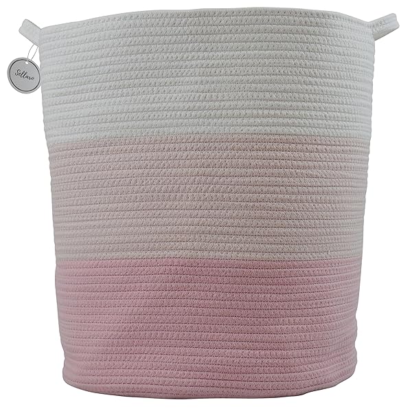 Cotton Rope Basket For Storage And Organization In Baby Nursery Or