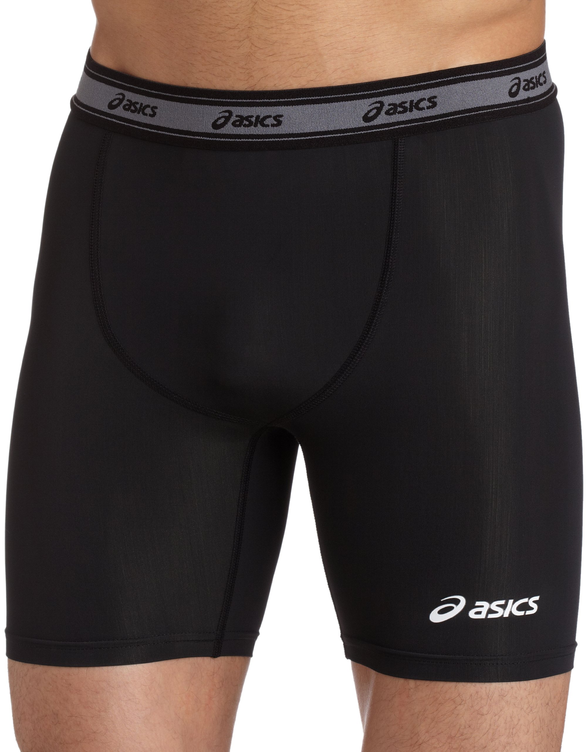 Galleon ASICS Men's Compression 7 Running Short ,BLACK,M