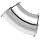 Dixon B2KMP-G300 Stainless Steel 304 Sanitary Fitting, 45 Degree Clamp Elbow, 3" Tube OD