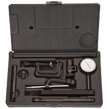 Brown & Sharpe 599-7739 Bestest Universal Complete Dial Test Indicator Set with Case, 4.0-48 Thread, White Dial, 1" Dial Dia.