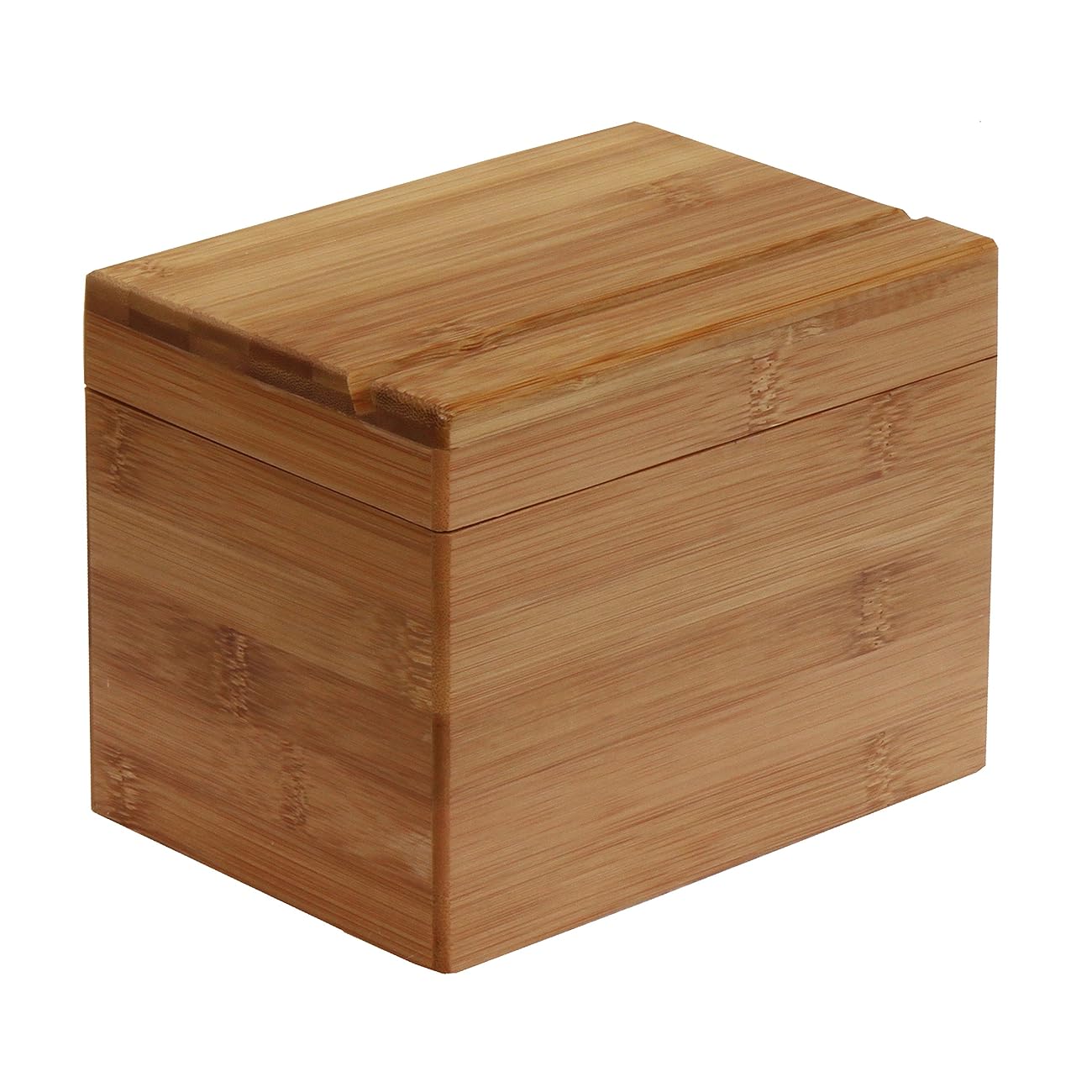 Oceanstar Bamboo Recipe Box with Divider, Natural