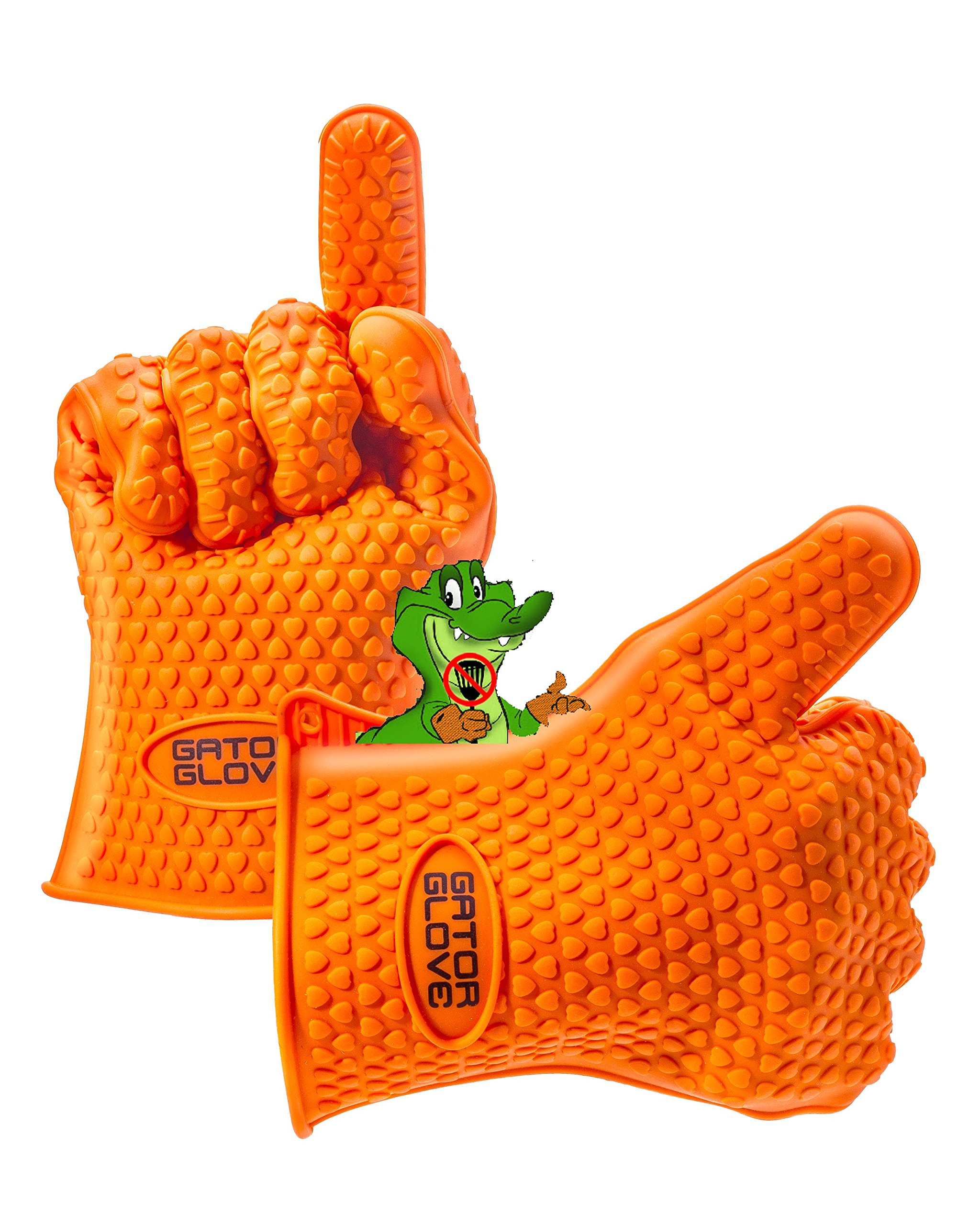 Silicone Gator Glove Replace Oven Safety Mitts and Barbecue Meat