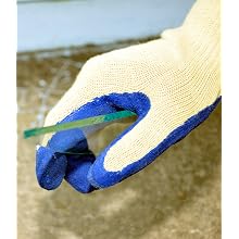 G & F 1607L Cut Resistant 100-Percent Kevlar Gloves, Heavy Weight Textured Blue Latex Coated, Large, 1-Pair