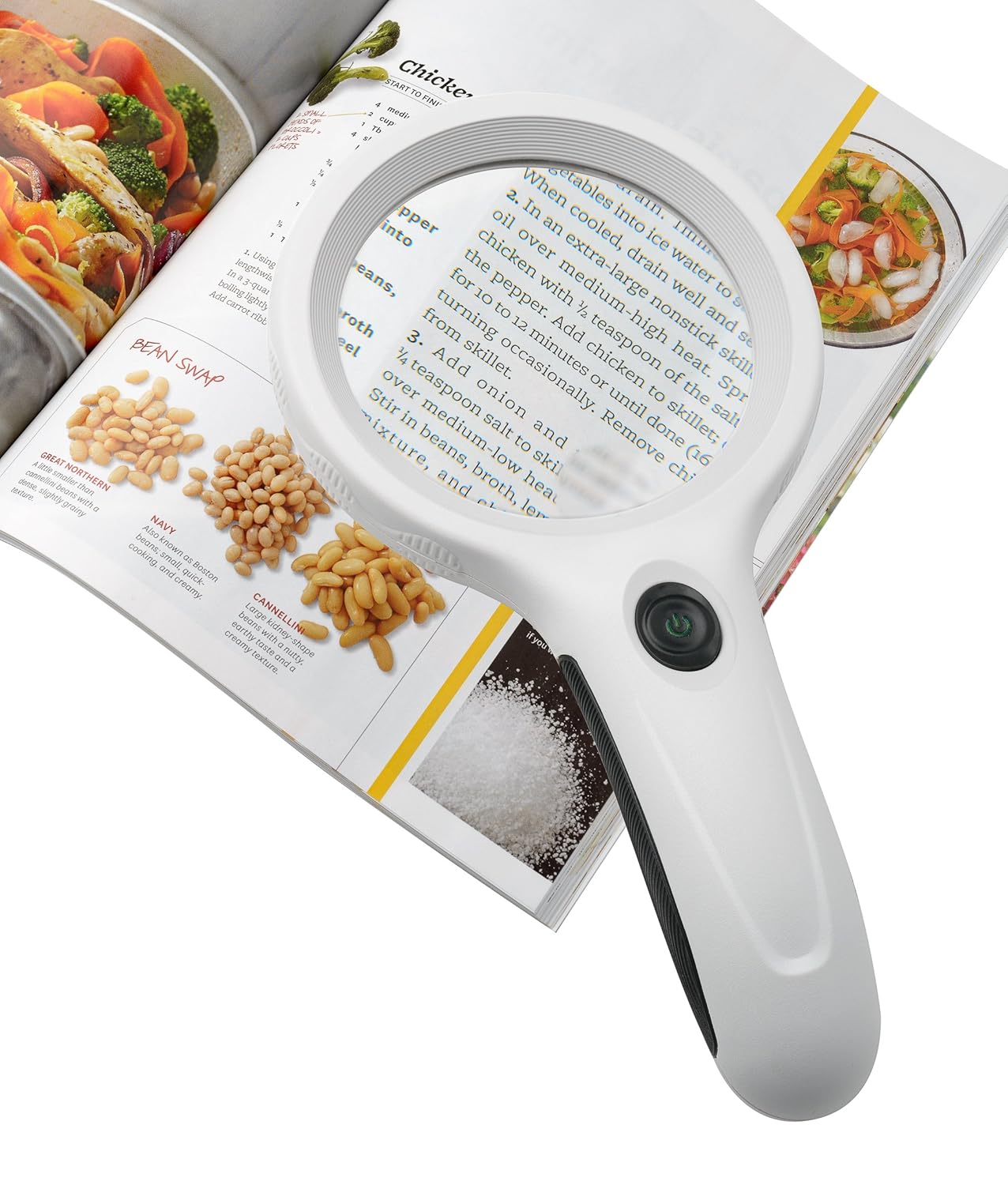 DealBasic® 8 LED 10X Handheld Magnifier - 3.4 Inch Diameter Large Lens Lightweight And Portable Handheld Dual-Power Magnifier With Fake Money Detector Light Clear Vision - Dual Magnification Power 10X Primary and 20X Auxiliary - Illuminated With Eco-Frie
DealBasic® 8 LED 10X Handheld Magnifier - 3.4 Inch Diameter Large Lens Lightweight And Portable Handheld Dual-Power Magnifier With Fake Money Detector Light Clear Vision - Dual Magnification Power 10X Primary and 20X Auxiliary - Illuminated With Eco-Frie