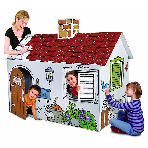 Discovery Kids Cardboard Color and Play Play House