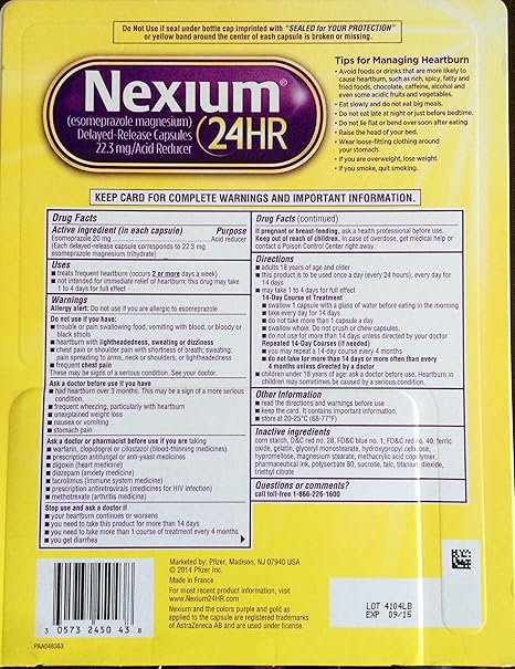 prilosec bitter taste in mouth