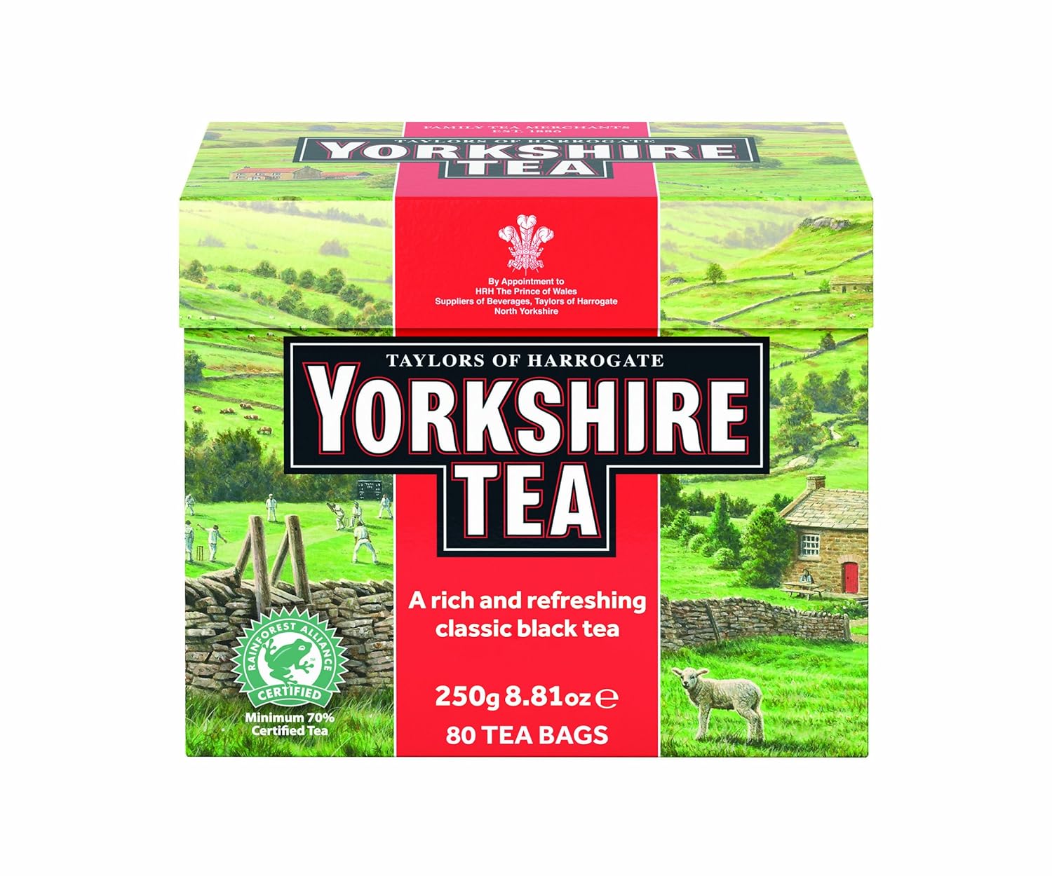 Taylors of Harrogate, Yorkshire Tea, 80Count Tea Bags (Pack of 5