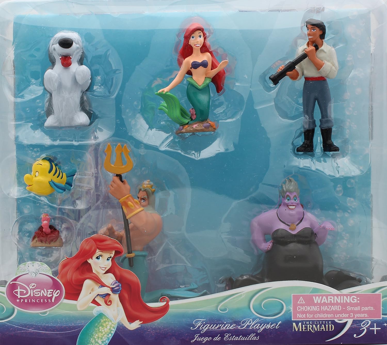 Disney Princess Exclusive Little Mermaid Figure Set 7 PC Ariel Figurine