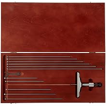 Starrett Vernier Depth Gauge, Ratchet Stop, Lock Nut, Micrometer Type, Inch