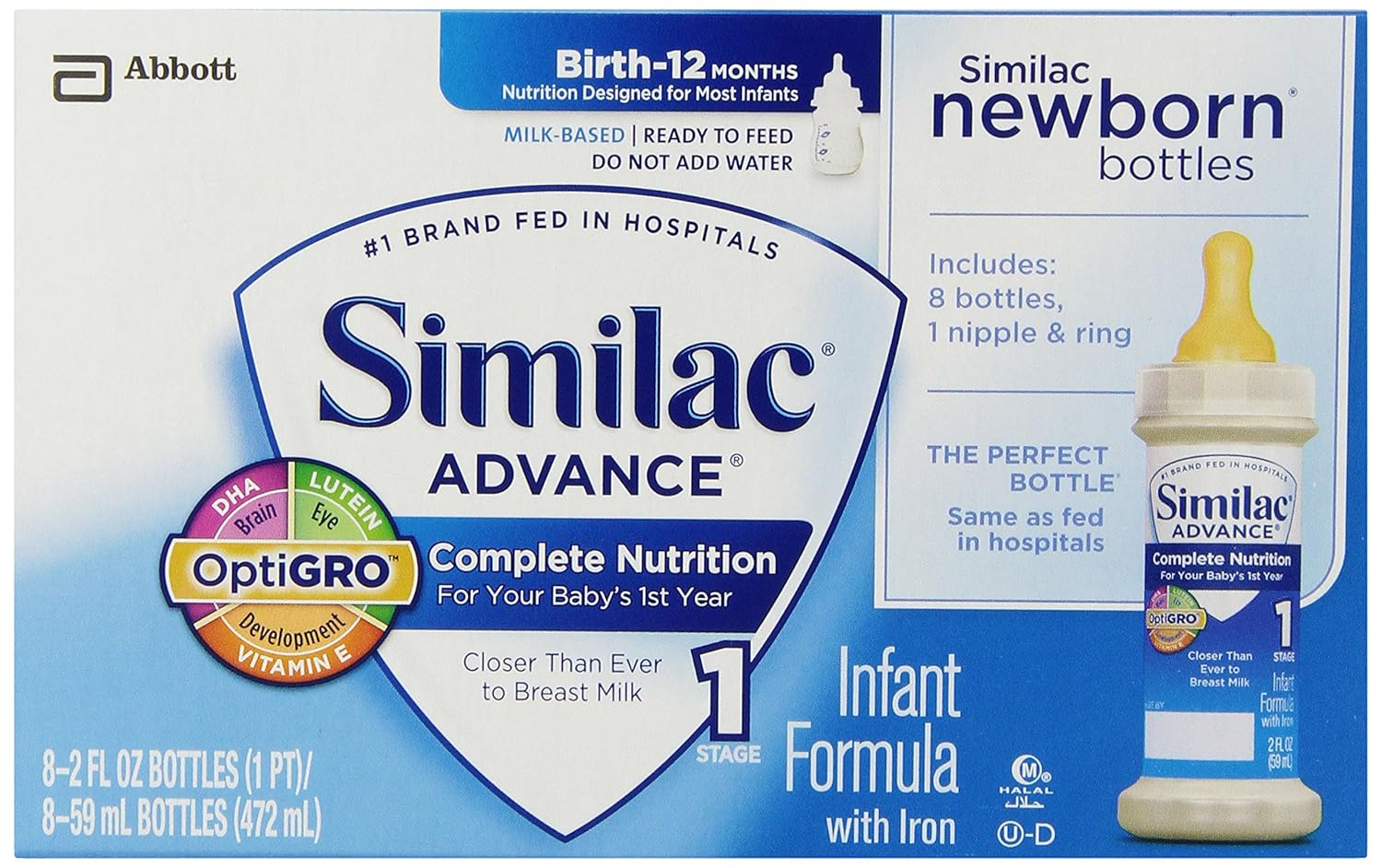 Image of Similac Advance Newborn Infant Formula with Iron Stage 1