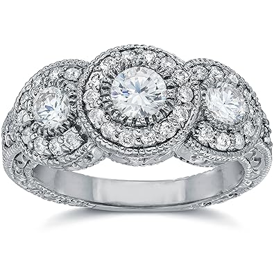 White gold diamond engagement rings amazon