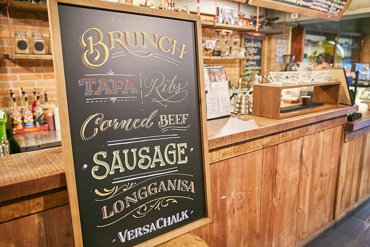 Vintage Wooden Framed Chalkboard Sign 24x36" by VersaChalk