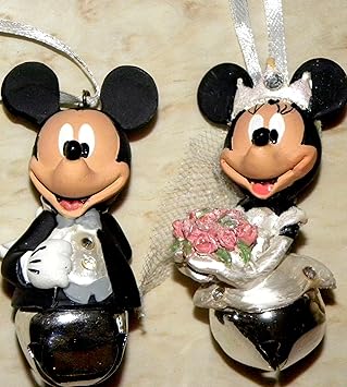 Disney mickey minnie wedding ring ornament