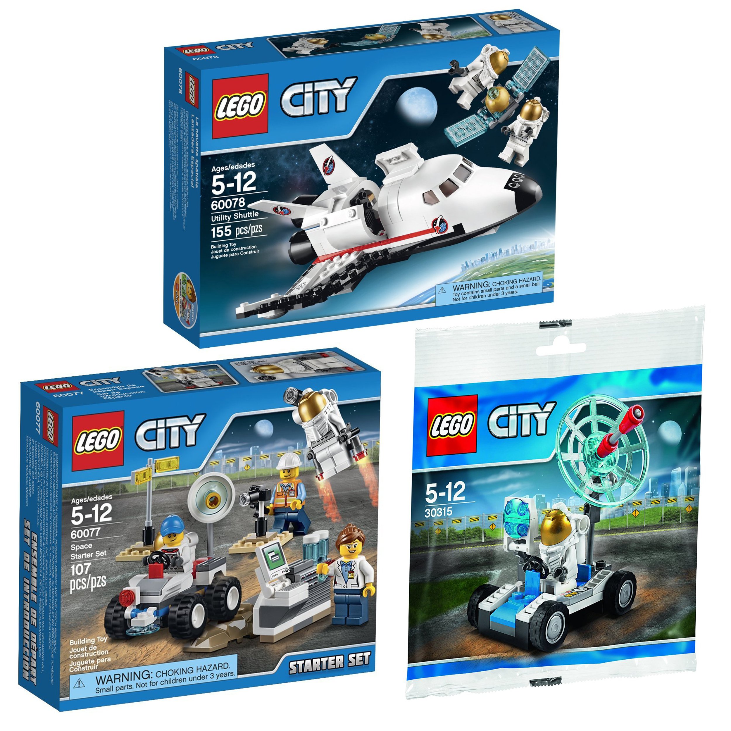 LEGO City Space Explorer Gift Bundle Collection (Includes 3 New Sets