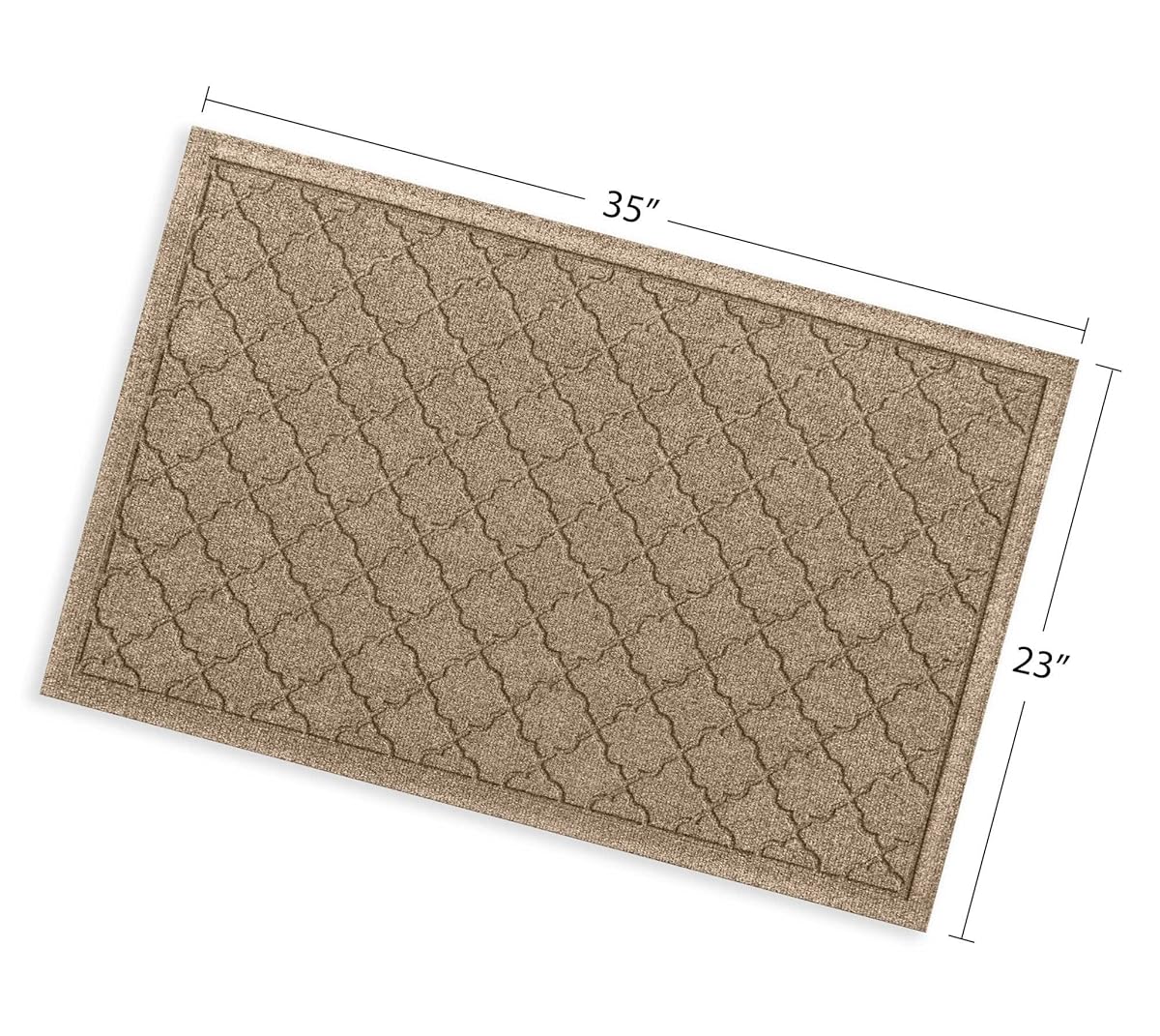 Bungalow Flooring Waterhog Doormat, 2 x 3, Skid Resistant, Easy to Clean, Catches Water and