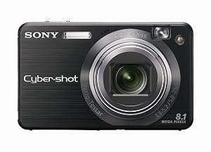 Sony Cybershot DSCW150/B 8.1MP Digital Camera with 5x Optical Zoom with Super Steady Shot (Black)