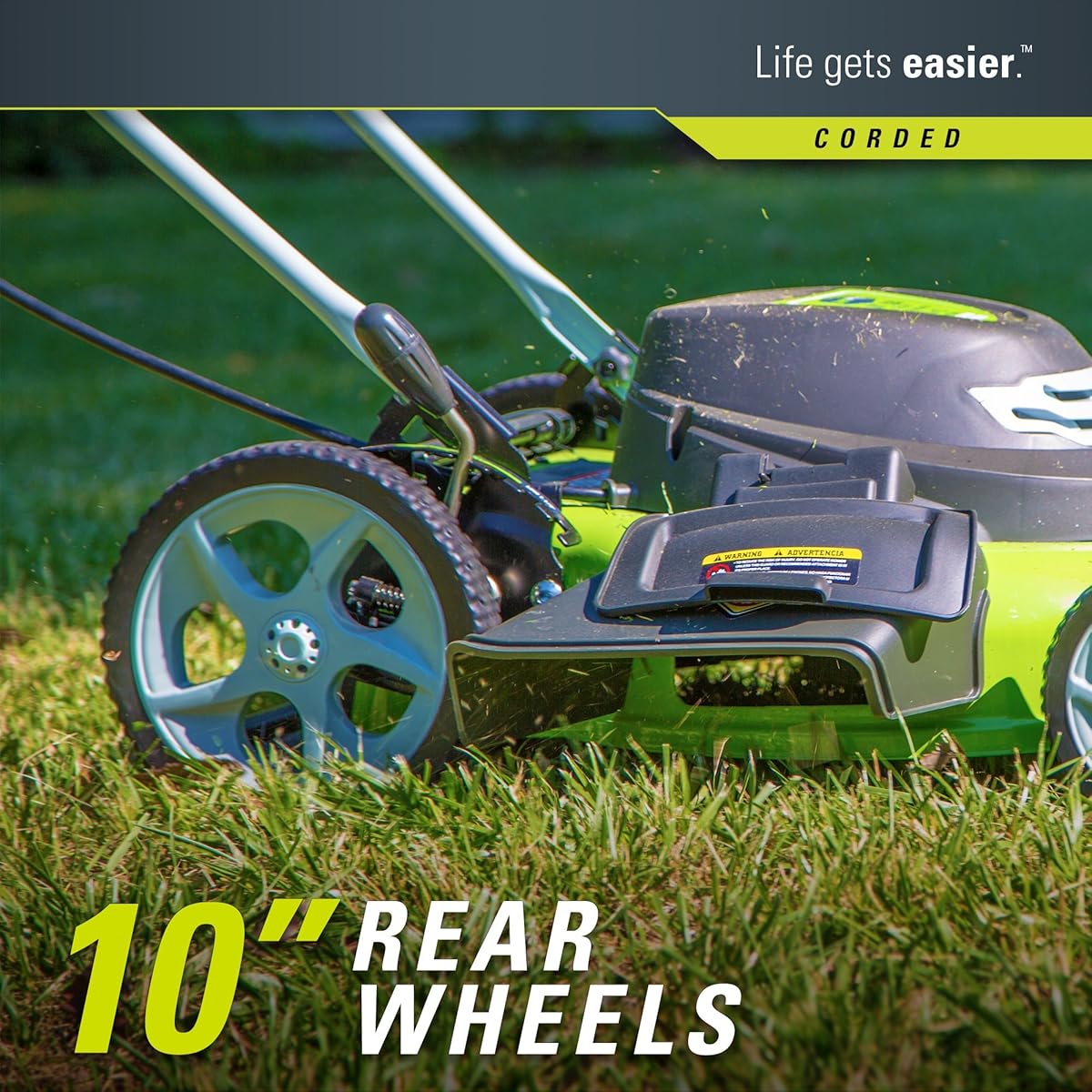 GreenWorks 20Inch 12 Amp Corded Lawn Mower 25022