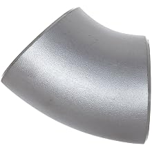 Stainless Steel 304/304L Butt-Weld Pipe Fitting, Long Radius 45 Degree Elbow, Schedule 10