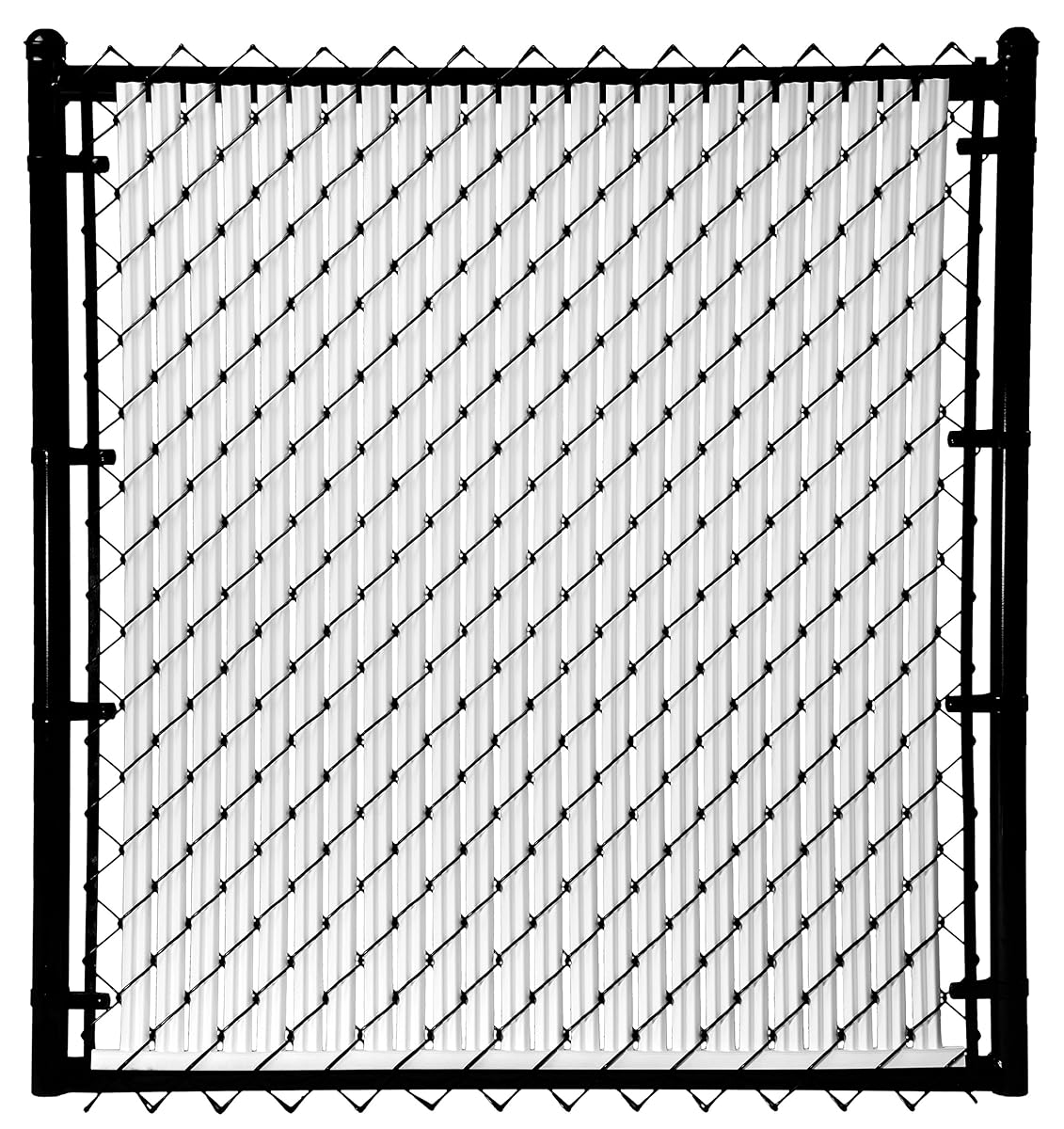 4ft White Ridged Slats™ for Chain Link Fence