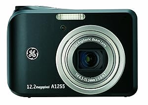 GE A1255 12 MP Digital Camera with 5X Optical Zoom and 2.7-Inch LCD with Auto Brightness (Black)