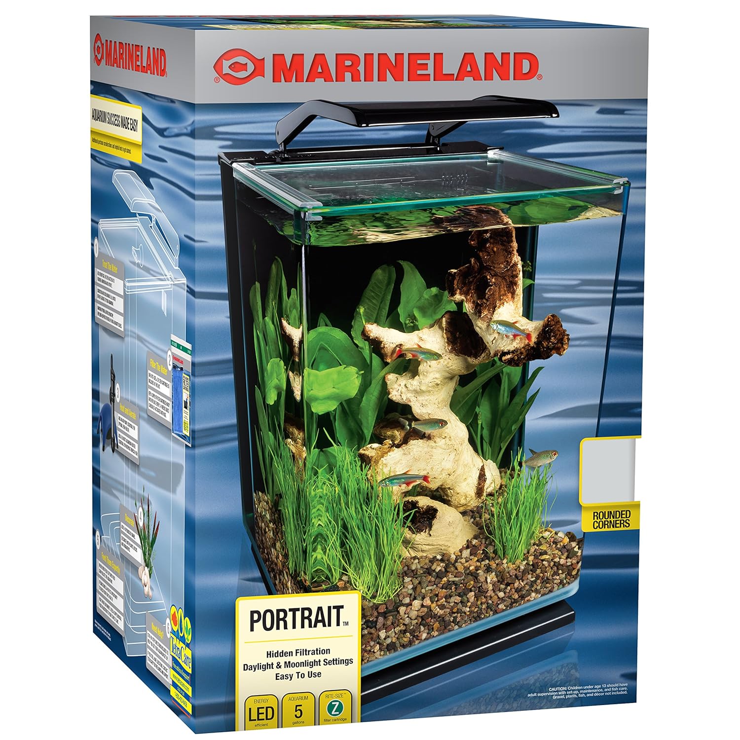 Marineland ML90609 Portrait Aquarium Kit, 5Gallon