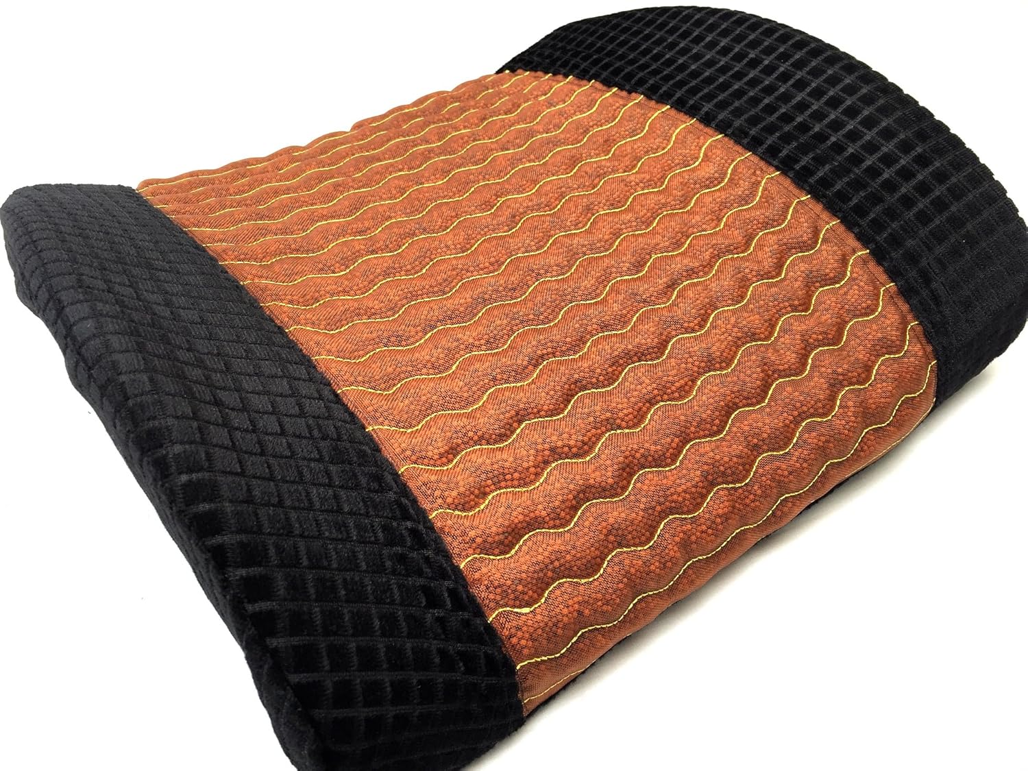 Black Therapeutic Wedge Cushion Massage Beads Back Lumbar Support